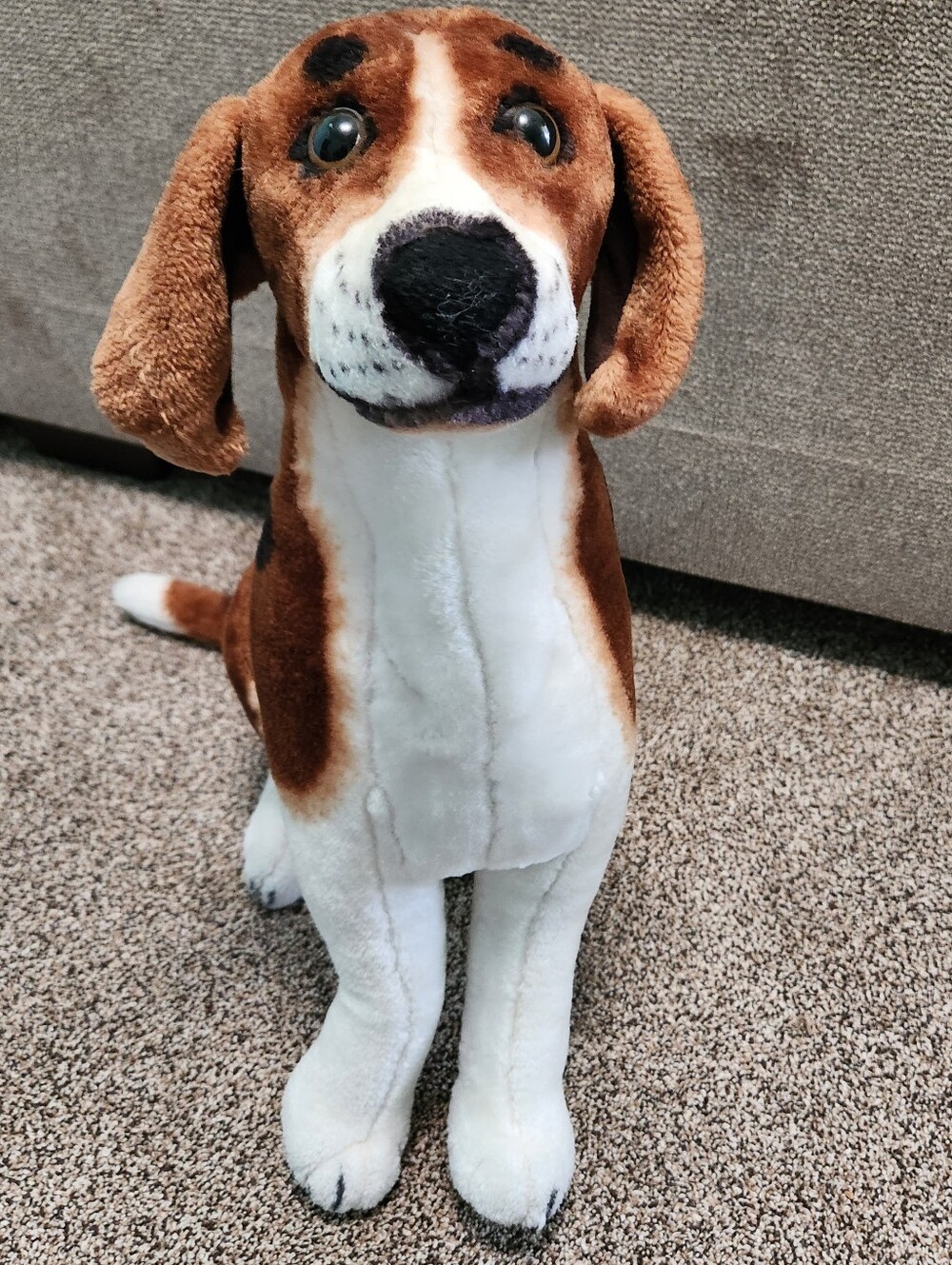 Melissa and Doug Giant 19” Beagle Dog Stuffed Animal Realistic Plush Toy - Picture 2 of 8